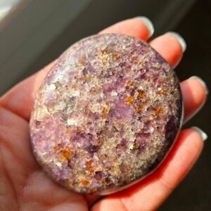 Lepidolite Palm Stone